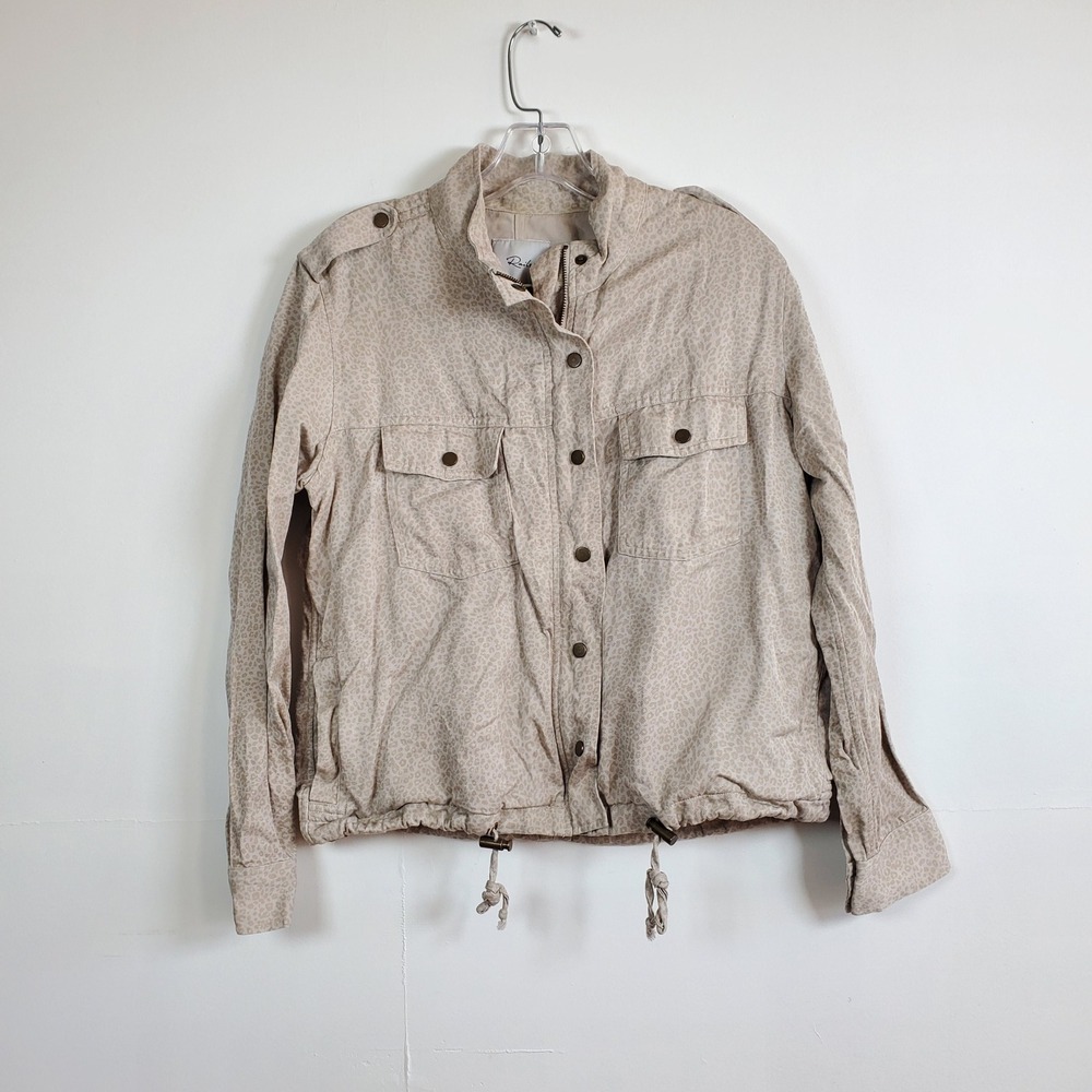 Rails Collins Military Utility Jacket Linen Tencel Mini Cheetah M Safari Field - Picture 2 of 8